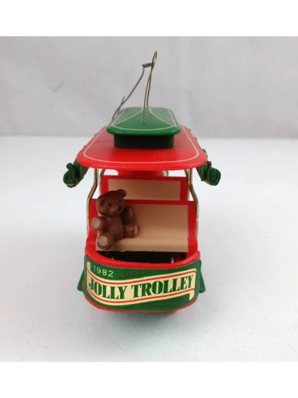 Vintage 1982 Hallmark Keepsake Ornament Jolly Trolley In Original Box